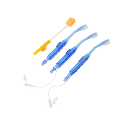 Good price Medical Suction Toothbrush with Flushing Port Sponge Brush Head and Transparent Handle for Oral Care online